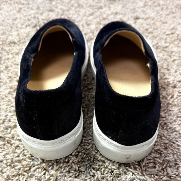 M. Gemi Black Velvet Slide on Sneakers - Picture 3 of 8